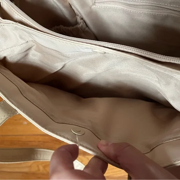 BEIS Beige Cream Structured Commuter Tote Bag - Picture 6 of 9